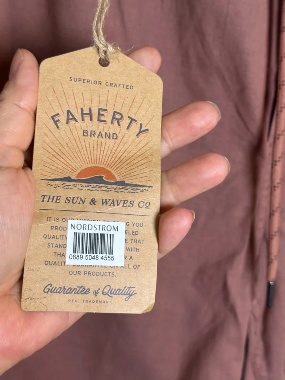NEW Faherty Essential Stretch Organic Cotton Drawstring Waist Shorts, XXL